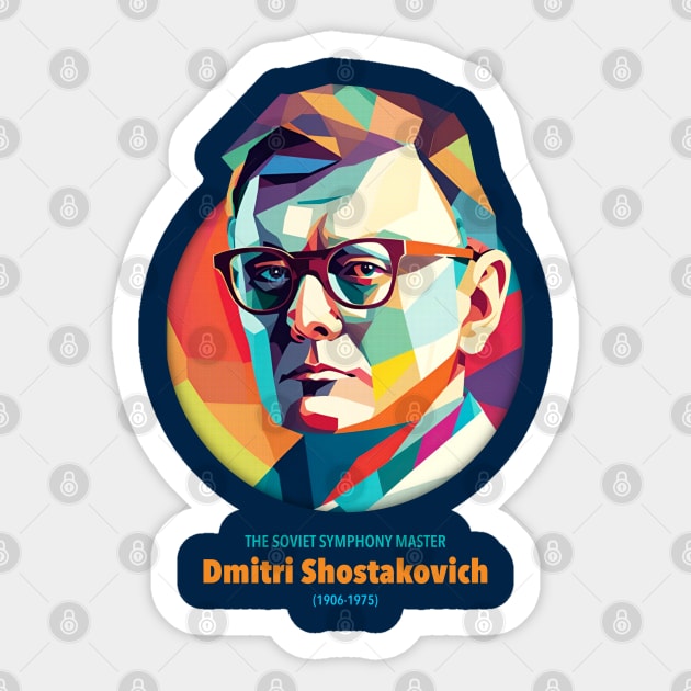 Dmitri Shostakovich WPAP Sticker by BAJAJU